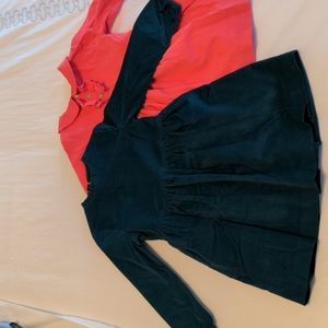 Set of 2 Jacadi Paris girl size 4T corduroy dresses